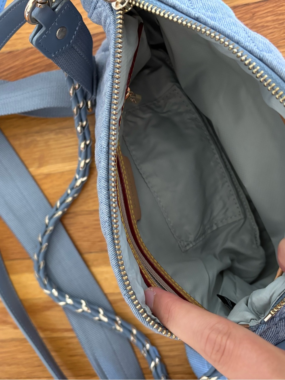 MZ Wallace Quilted Denim Ella Crossbody - Picture 4 of 5